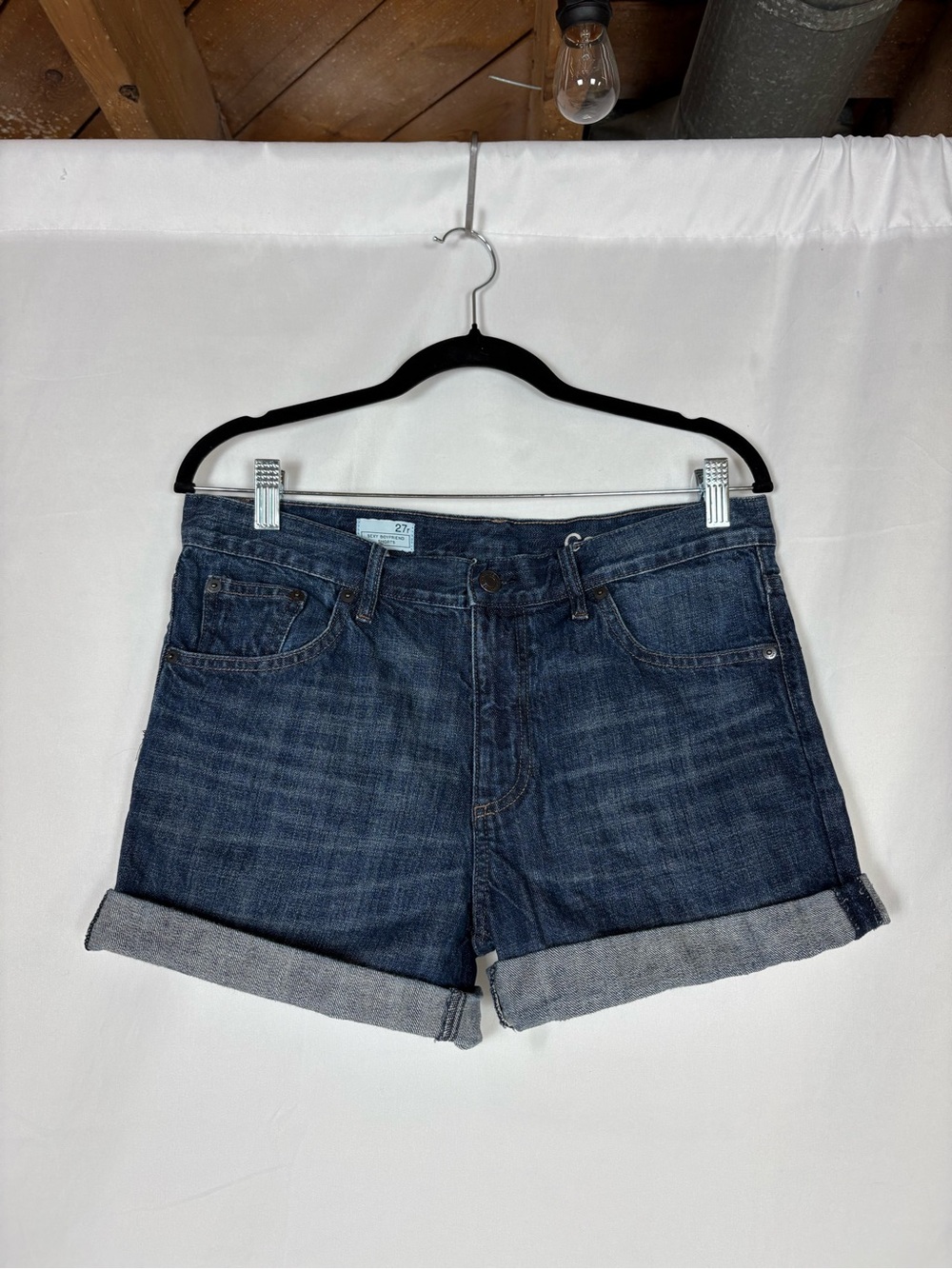 GAP Medium Blue Rolled Cuff Denim Jean Shorts